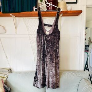 Anthropologie/Maeve Lavender Wide-Leg Velvet Jumpsuit